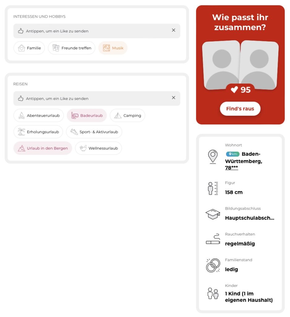 Parship Matching Partner